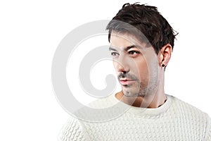 Young man with contemptuous glance photo