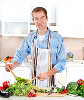 Young Man Cooking