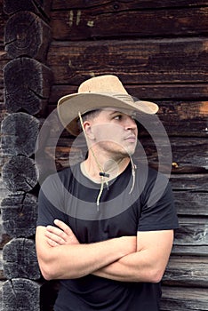 Young man in a cowboy hat