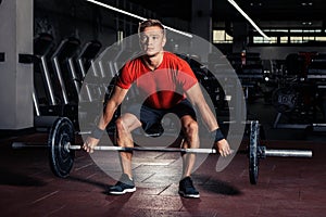 Young man at a crossfit gym