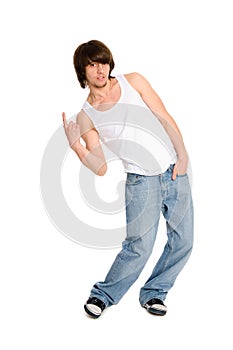 Young man dancing