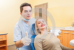 Young man dentist having confidence