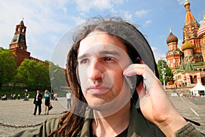 Young man with dreadlock hair.