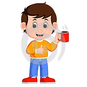 Young man drinking coffee