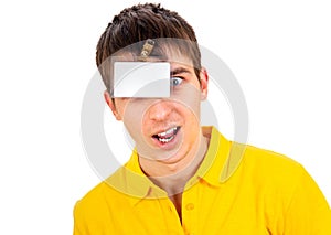 Young Man with a Empty Badge