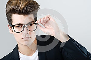 Young man with eyeglasses