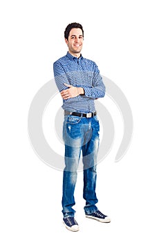 Young man full length portrait