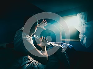 Young man getting abducted