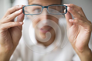 Young man with glasess