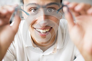 Young man with glasess