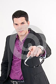 Young man with glasses