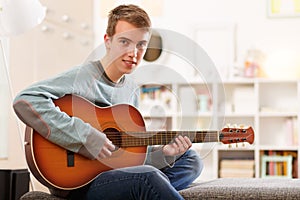 Young man and a guitar