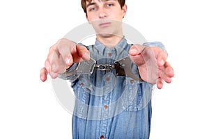 Young Man in Handcuffs