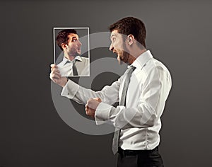 Man have a conflict with himself