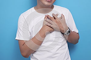 Young Man Having Chest Pain