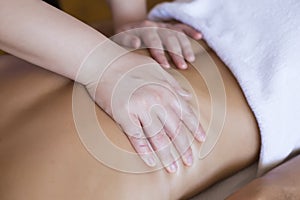 Young man having massage