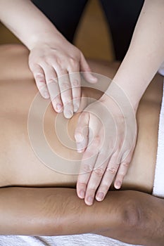 Young man having massage
