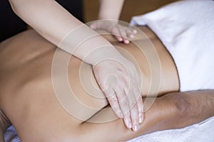 Young man having massage