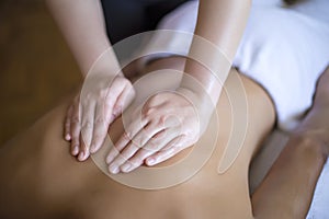 Young man having a massage