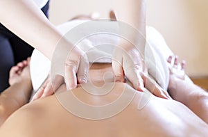 Young man having a massage