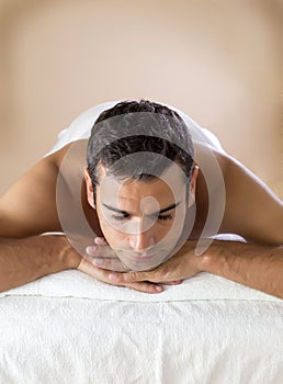 Young man having a massage