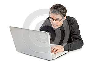 Young man with his laptop