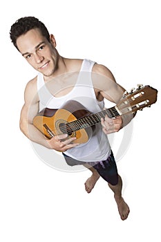 Young Man Holding Guitar