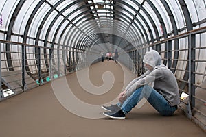 A young man in a hoodie hip-hop