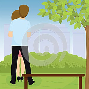 young man hugging his lover. Vector illustration decorative design