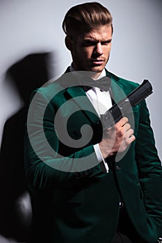 Young man James Bond asassin type