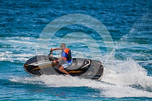 Young Man on Jet Ski