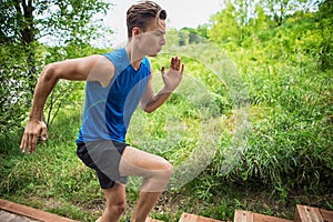 Young Man Jogging