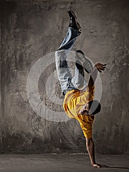 Young man jumping