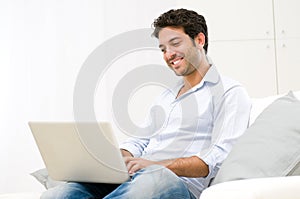 Young man at laptop