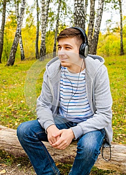 Young Man listen to the Music