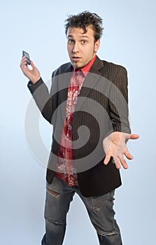 Young man with a mobile phone