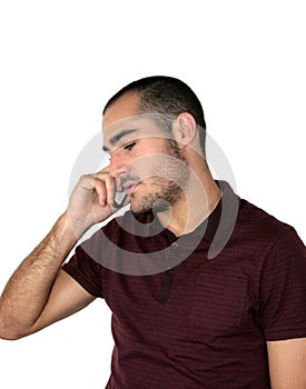 Young man with mobile phone