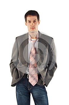 Young man in necktie