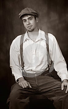 Young Man in Old Fashioned Attire