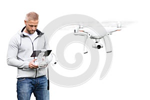 Young Man Operating Drone