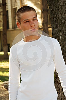 Young man outdoors