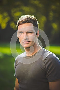 Young man outdoors portrait