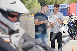 Young man passed drivers license