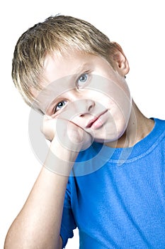 Young man with a pensive expression