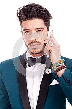Young man phone
