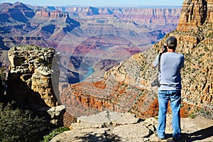 Young Man PhotographingThe Grand Canyon