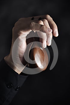 Young man playing the castanets