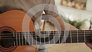 Young man playing guitar