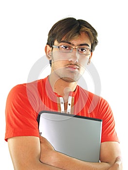 Young Man with a portfolio photo