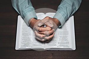 Young man in prayer